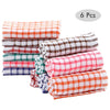 SearchFindOrder Absorbent Lint Free Cotton Kitchen Tea Towels (6 Pieces)