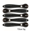 SearchFindOrder Black / China / 5 Pieces 10cm 6g Wobbling Swimming Split Tail Fishing Lure