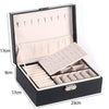 SearchFindOrder Black Double-Layer Jewelry Box High Capacity