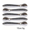 SearchFindOrder Blackwhite / China / 5 Pieces 10cm 6g Wobbling Swimming Split Tail Fishing Lure