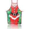 SearchFindOrder christmas Green Santa Christmas Holiday Festive Aprons