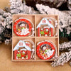 SearchFindOrder christmas Set1 Wooden Christmas Tree Pendant Ornaments (12pcs)