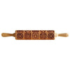 SearchFindOrder christmas Wooden Embossing Cookie Rolling Pin