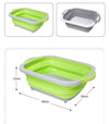 SearchFindOrder Collapsible Cutting 3-in-1 Chopping Board & Drain Plug Wash Basin