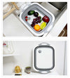 SearchFindOrder Collapsible Cutting 3-in-1 Chopping Board & Drain Plug Wash Basin