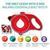 SearchFindOrder Dog Leash with Built-In Water Bottle & Waste Bag Dispenser