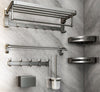 SearchFindOrder Easy Organizer Bathroom Aluminum Foldable Towel Rack