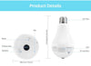 SearchFindOrder Fisheye Mini WiFi Panoramic Security Camera Light Bulb and Two-Way Audio