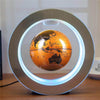 SearchFindOrder Gold Circle Mount with Light / US PLUG FloatingAnti-Gravity LED World Map Lamp