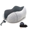 SearchFindOrder Gray Set U-Shape Neck Soft Memory Foam Travel Pillow