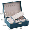 SearchFindOrder Green Double-Layer Jewelry Box High Capacity