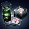 SearchFindOrder halloween Acrylic Non-Slip Brain Coasters (10pcs)