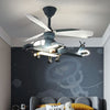 SearchFindOrder Helicopter Ceiling Fan With Led Lights and Remote