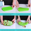 SearchFindOrder Honeycomb Stackable Ice Cube Trays with Removable Lid