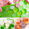 SearchFindOrder Honeycomb Stackable Ice Cube Trays with Removable Lid