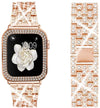 SearchFindOrder Jewelry & Watches Women Bling Diamond Strap With Case for Apple Watch