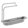 SearchFindOrder kitchenware Gray Adjustable Kitchen Sink Holder Rack