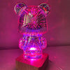 SearchFindOrder LED Bear Fireworks Night Lamp