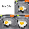 SearchFindOrder MIx 3PC Style 1 Stainless Steel 5 Style Fried Egg Pancake Mold Gadget Rings