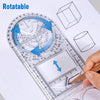 SearchFindOrder Multifunction Geometric Rotatable Drafting Measuring Tool