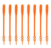 SearchFindOrder Orange 16pc/pack No Tie Elastic Silicone Shoelaces