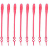 SearchFindOrder Pink 16pc/pack No Tie Elastic Silicone Shoelaces