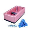 SearchFindOrder Pink Dispenser with 100pcs (50) Pairs Automatic Shoe Cover Dispenser