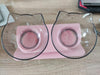 SearchFindOrder Pink Double Bowls The AmazingOrthopedic Cat Bowl