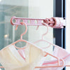 SearchFindOrder Pink Indoor Clothes Drying Multifunctional Hanger