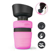 SearchFindOrder Pink no leak 500ml Foldable Leak-Proof Dog Water Bottle & Bowl