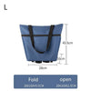 SearchFindOrder Plain Navy Large Foldable Shopping Trolley Bag with Wheels