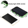 SearchFindOrder Portable Outdoor Solar Powered Waterproof Charger with LED 20000mAh Power Bank Capacity