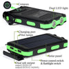 SearchFindOrder Portable Outdoor Solar Powered Waterproof Charger with LED 20000mAh Power Bank Capacity