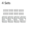 SearchFindOrder Stainless Steel Plate Hinge Repair Kit (4 Piece Set)