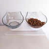 SearchFindOrder Transparent Double Bowl The AmazingOrthopedic Cat Bowl