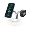 SearchFindOrder White 3 in 1 Magnetic Wireless Fast Charging Station