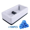 SearchFindOrder White Dispenser with 100pcs (50) Pairs Automatic Shoe Cover Dispenser