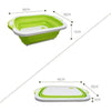 SearchFindOrder White Green Collapsible Cutting 3-in-1 Chopping Board & Drain Plug Wash Basin