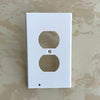 SearchFindOrder White-Round Outlet Wall Plate with LED Night Lights