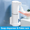 SearchFindOrder White Soap Dispenser with Wall Mount Tray Automatic Hands-Free Foam Soap Dispenser with USB Charging